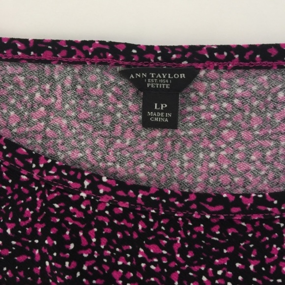 Ann Taylor Tie Print Top - Picture 4 of 4
